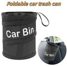 1/2pcs Colorsful Multi-Functional Car Trash Can, Vehicle Trash Can, Garbage Can For Car, Portable Trash Car, Multi-Functional Car Trash Can, Foldable Car Garbage Bin Storage Container - Multicolor - View 4