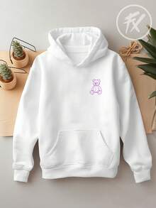 Bear Sweatshirt Be Yourself Be Yourself Humor Bear  3160 - Blanco - View 2