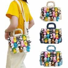 Fashionable And Cute Denim Dual-Purpose Handbag, Suitable For Daily Commuting And Holiday Gifts - 藍色 - 查看 1