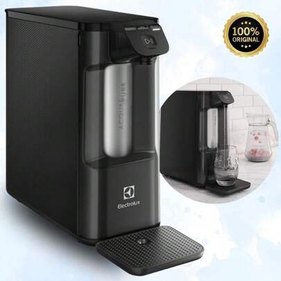 Filtro de Água Purificador Gelada Fria e Natural Compacto Electrolux PE 12P Preto Bivolt Touch Refil