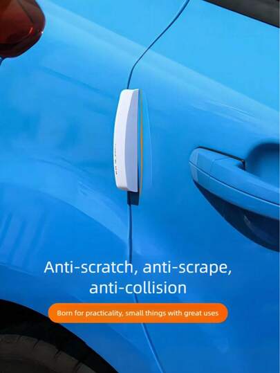 4 PIEZAS Protector de borde de puerta de coche 3D - Pegatinas protectoras de espuma EVA reforzada antiarañazos y antichoques, tira adhesiva de protección de borde de puerta de vehículo universal, accesorios exteriores de coche de alta resistencia para prevenir arañazos y abolladuras