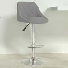 vidaXL Barhocker Hellgrau Samt - Grigio - Visualizzare 1