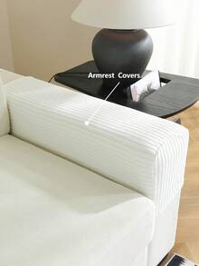 1件装弹力加厚保暖沙发套，防滑全包覆式沙发座套，四季皆宜，加厚面料，可机洗，防尘，宠物友好，装饰性沙发保护套，适用于卧室、办公室、客厅组合式沙发和L型沙发，1/2/3/4人座。 - 白色 - 查看 9