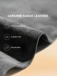 Men's Fuzzy Cozy Slippers – Genuine Suede, Indoor/Outdoor, Comfy Winter Footwear With Memory Foam And Furry Lining - 灰色 - 查看 8