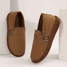 Outdoor Spring Autumn Womens Shoes Ladies Shoes Loafers Flats Walking Travel Cozy Padded Suede Clogs Adjustable Buckle Rounded Toe - Maroon - View 9