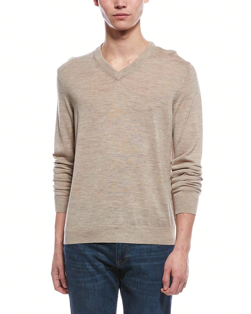 Bruno Magli Wool V-Neck Sweater - 棕色 - 查看 1
