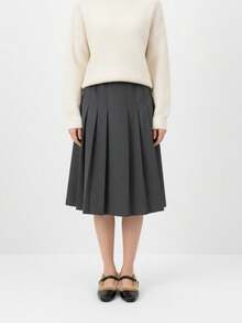 2025 New Autumn/Winter French Retro High Heel Furry Mary Jane Shoes, Soft Leather Thick Heel Pumps - Black - View 7