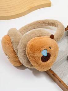 Women's Fluffy Capybara Ear Warmer, Capybara Floral Design Ear Warmer, Fashionable & Warm Ear Warmer For Women In Autumn/Winter Ear Muffs - Capybara - View 9