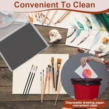 105P Stay Wet Palette For Acrylic Painting Kit Larbeti Portable Wet Palette Tray Box Keep Moist Palette For Painting Miniatures Paint Pallet With 100P Palette Paper 1 Keep Moist Sponge 3P Brush - Gray - View 7