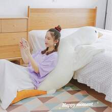 2025 New Arrival - Cute Lying Down Plush White Goose Doll, Girlfriend Sleeping Pillow, Adorable Crawling Goose Plush Doll, Birthday/Holiday/Valentine's Day Gift, Perfect Present, Gift - Multicolor - View 4