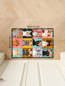 Thảm họa tiết mèo, quà tặng trang trí cho người yêu mèo, thảm dễ thương sáng tạo, thảm trang trí nhà đa năng, phù hợp cho phòng khách, phòng ngủ, hành lang, nhà bếp, phòng tắm, phòng chơi game, phòng học, tủ quần áo, phòng trẻ em, không gian ngoài trời, phong cách tối giản Bắc Âu, vật dụng trang trí nhà cửa thiết yếu. - Nhiều màu - Xem 20