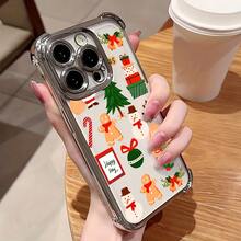 Funda de Teléfono con Patrón de Galleta de Árbol de Navidad de Copo de Nieve, Adecuada para 17, 16e, 16, 15, 14, 13, 12, 11,, Pro, X, XR, XSMAX, 8, Plus - Funda Transparente Suave a Prueba de Golpes, Funda de Teléfono con Diseño de Santa Claus Impreso a la Moda, Funda de Teléfono de Invierno Linda, Funda de Teléfono con Colgante de Invierno Linda, Funda de Teléfono de Muñeco de Nieve de Navidad, Patrón de Vacaciones, Tema de Vacaciones, Material Duradero, Diseño Impreso, Comprador de Vacaciones - Colores mixtos - Ver 6