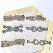 1 Pc Brass Jewelry Accessories -Lnset Zirconia Hook Connector Necklace And Bracelet Making,DIY Accessories