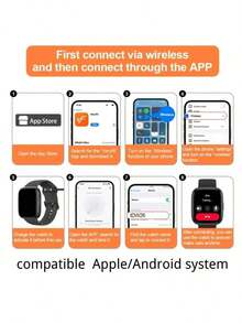 1.83" Unisex Smart Watch With Call Function, Sleep & Heart Rate Tracking, Remote Camera & Music Control, Compatible With IOS & Android, IP68 Waterproof, 100+ Sports Modes, Over 30 Days Battery Life - Multicolor - View 4