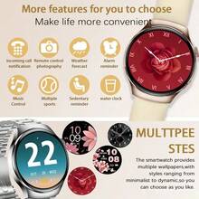 最新时尚科技设计商务运动超大1.5英寸屏幕，多种颜色和材质表带可选，全触控屏户外运动智能手表，男女通用，支持无线通话、来电提醒/拒接、消息通知、计步器、无线音乐播放、多种运动模式，适合作为生日、节日、毕业、万圣节礼物送给情侣、长辈、朋友、同学。