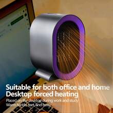 Calentador cerámico portátil con ventilador de 2 velocidades. Calentador de interior energéticamente eficiente con protección contra sobrecalentamiento y vuelco para uso en oficinas y hogares. - Tipo de Enchufe A USA (110-127V) - Ver 8