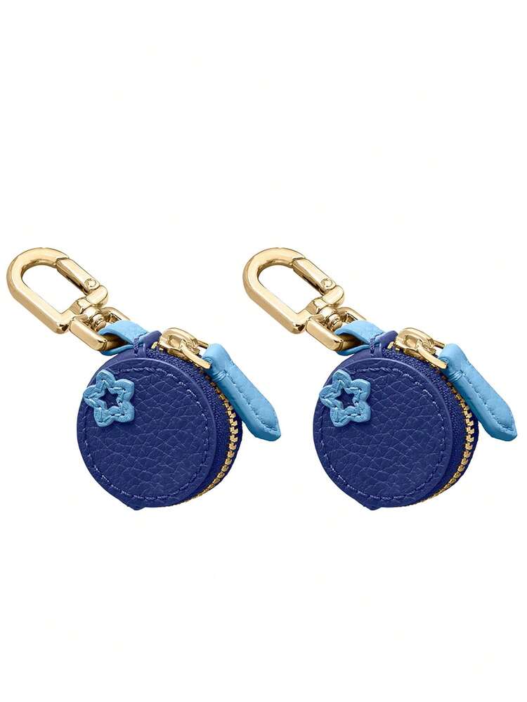 MIYIN 樱桃图案钱包钥匙扣水果挂件 2025 新款零钱包，兼容 Airtag 和钱包，可爱钥匙扣迷你钱包，带两个拉链口袋，送给女孩和女士的礼物，迷你钱包，零钱包，苹果图案零钱包，圣诞礼物，平安夜礼物 - 彩色 - 查看 28