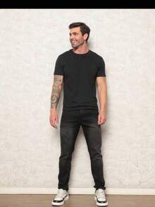 Men's Black Traditional Premium Cotton Pants - Dark Grey - View 1