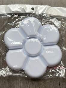 1 pezzo Tavolozza in ceramica spessa con 7 fori. Materiale più spesso, fori più profondi, nessuna perdita di vernice, strumento di miscelazione a forma di fiore di pruno.