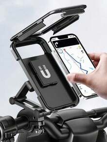 Waterproof Motorcycle/Bike Phone Mount - Abs 360° Rotatable, Extendable & Rainproof Magnetic Telescopic Phone Holder With Ipx6 Waterproof Case, High-Sensitivity Touchscreen & Camera Window - Multicolor - View 10