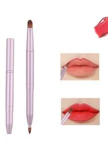 Personalized Custom 2025 New Stretchable Lip Brush Double-Ended With Cap Concealer Makeup Brush Lipstick Brush Lip Brush Small And Portable Makeup Tool - Multicolor - View 9