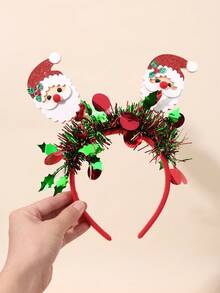 1 Stück Weihnachtsmann Haarband für Mädchen, festliches rotes grünes Pailletten Neujahrshaarband, Weihnachtsparty Weihnachtsmann Haarband, themengebundenes glitzerndes Weihnachtsmann Haarband, Weihnachts Haarreifen, Haaraccessoires für Teenager. - Verschiedenfarbig - Übersicht 7