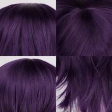 Men Women Short Layered Short Wigs Bangs Straight Synthetic Wig Heat Resistant Fiber Hair Halloween Party Cosplay Parties Costume - Multicolor - View 11