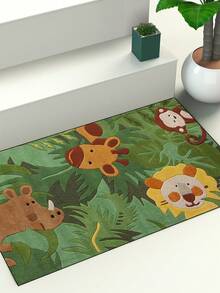 1pc Fashionable Cartoon Creative Faux Wool Rug Carpet, Small Animal Pattern Carpet, Skin-Friendly Soft Carpet, Versatile Living Room Carpet, High- Product, Festival New Arrival Hot Selling Item, Suitable For Living Room, Bedroom, Study, Thickness 0.7-1.0cm (Handmade Measurement With Reasonable Error)