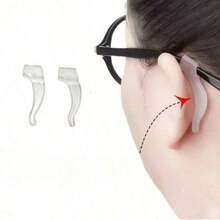2pcs Glasses PVC Anti-Skid Cover, Ear Hook Silicone Ear Rest, Glasses Frame Leg Cover, Elastic Ear Clip Cover, Suitable For All Kinds Of Glasses Ear Rest Pendants - Multicolor - View 6