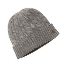 Bruno Magli Chunky Knit Cable Cashmere Hat - 灰色 - 查看 1