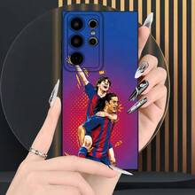Funda de teléfono mate anti-caída de moda, agarre cómodo, diseño estilo Barcelona. Compatible con Samsung Galaxy A13/A14/A25/A34/A52/A53/A54/A55/S20/S20 Ultra/S20 Plus/S21/S21 Ultra/S21 Plus/S22 Plus/S22 Ultra/S22/S23/S23 Plus/S68 Ultra. Regalo perfecto para amigos, familiares, novio y novia en Navidad o Año Nuevo. - Mezcla de colores - Ver 8