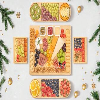 Charcuterie Board Set -   Cheese Board With 2 Drawers  Cheese Traerving -  Wedding Housewarming Birthday Gis