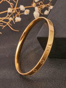 1 套 18K 镀金三叶草吊坠手镯和可调节闭合环，CNC 精制，简约时尚，适合日常佩戴、派对、女性礼物