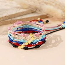 1PC Fashion Simplicity/Love/Pentagram/Cross/Colorful Rope Weaving Bracelet, Lucky Bracelet/Adjustable Neutral Design, Boyfriend, Girlfriend, Best Friend Anniversary Birthday Gift