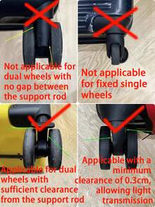 1/8 PCS Luggage Wheel Protector, Wheel Diameter 5-7.5cm Universal, For 8 Wheel Spinner Luggage Sets, Anti-Friction, Anti-Noise Luggage Cover, Luggage Protector, Vacation Travel Essentials Travel Accessories, Travel Accessories, Suitcases, Travel Essentials, Furniture Dust Covers