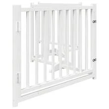 vidaXL 4-Tlg. Hundetor Mit Tür Faltbar Weiß 320 Cm Massivholz Tanne - Bianco - Visualizzare 5