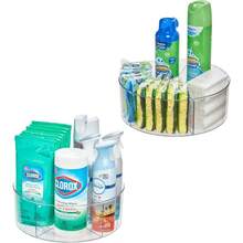 Versatile Divided 9-Inch Clear Lazy Susan Organizer - For Bathroom, Kitchen, Pantry Storage & Everyday Organization - 標準 - 查看 4