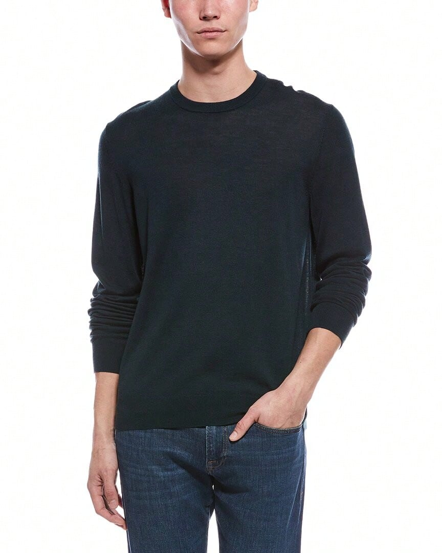 Bruno Magli Merino Wool Crewneck Sweater - màu xanh lá - Xem 1