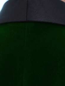 1pc Boys' Gentleman Suit Jacket, Shawl Neck Blazer, Young Boy Formal Wear For Birthday, Wedding - Green - View 9