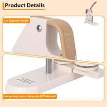 Button Maker, 25+32+58 Mm Button Maker, Badge Punch Set With 300 High-Quality Free Button Parts, Badge Maker DIY Gifts Pin Maker With Shapes & Round Paper Cutter For People - trắng - Xem 2