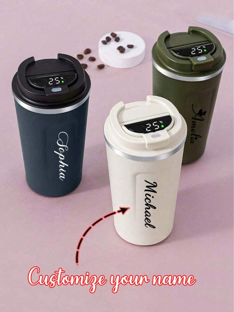1 chiếc cốc cà phê bằng thép không gỉ tùy chỉnh, giữ nhiệt và làm mát, cốc latte cao cấp kiểu Châu Âu, cốc du lịch chân không hai lớp bằng thép không gỉ unisex, dung tích 17oz/500ml, có thể tái sử dụng, cốc chống rò rỉ, khắc tên cá nhân hóa, thích hợp cho cà phê, trà, đồ uống lạnh, quà sinh nhật tuyệt vời nhất cho cô ấy/anh ấy, chồng, vợ, chị gái, quà tốt nghiệp, quà Giáng sinh, quà kỷ niệm, quà tựu trường và tốt nghiệp, quà cho phù rể/phù dâu, quà tặng khách, trang trí văn phòng, hộp đựng đồ du lịch, quà tặng cá nhân hóa. - Nhiều màu - Xem 1