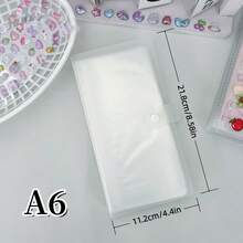 1 cuốn album lưu trữ bán trong suốt khổ A6, album đựng sticker, album đựng thẻ khổ A6 có khe cắm bên hông, album đựng tài liệu lập kế hoạch, chất liệu PP, album đựng thẻ dung lượng lớn, thích hợp để lưu trữ bưu thiếp, thẻ ảnh, hóa đơn, ghi chú, đồ dùng học tập, tài liệu văn phòng và biên lai. - Trong sáng - Xem 1