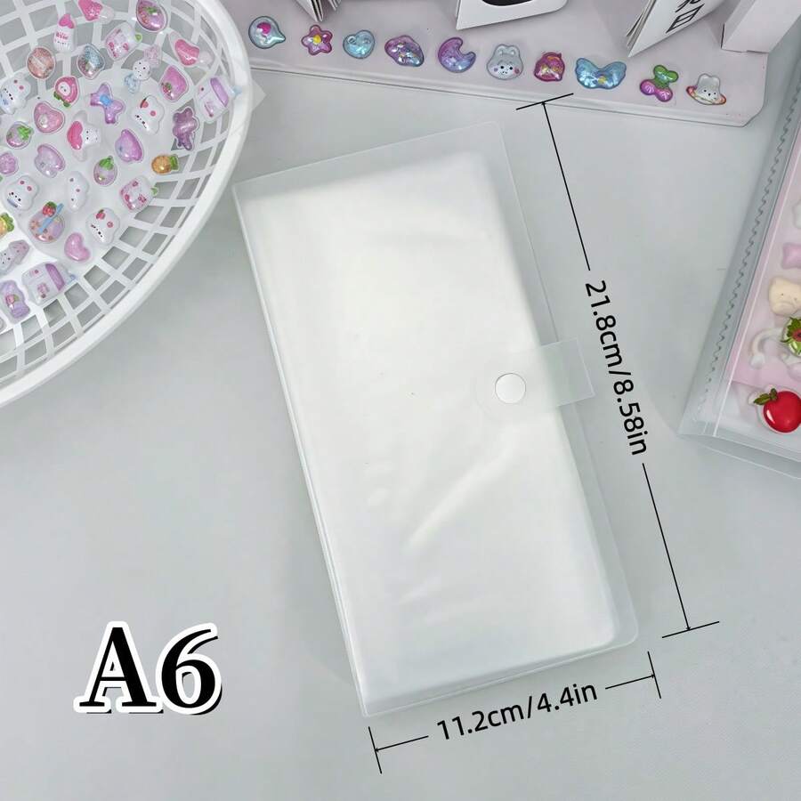 1 cuốn album lưu trữ bán trong suốt khổ A6, album đựng sticker, album đựng thẻ khổ A6 có khe cắm bên hông, album đựng tài liệu lập kế hoạch, chất liệu PP, album đựng thẻ dung lượng lớn, thích hợp để lưu trữ bưu thiếp, thẻ ảnh, hóa đơn, ghi chú, đồ dùng học tập, tài liệu văn phòng và biên lai. - Trong sáng - Xem 1
