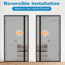 Side Opening Magnetic Screen Door, Fit Door Size 39 X 83 Inch, Reversible Left And Right Door Screen Mesh With Strong Magnet, Actual Mesh Size 41inch X 84inch{Inchsize_nameinch:InchFitDoorSize39x83Inchinch,Inchcolor_nameinch:InchGrayinch} - xám - Xem 6