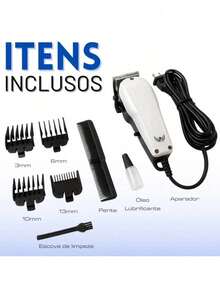 Máquina de Cortar Cabelo Profissional Altomex Lâmina Aço Inox 110V Cabo 2m Corte Preciso Silencioso - Multicolorido - Visão 6