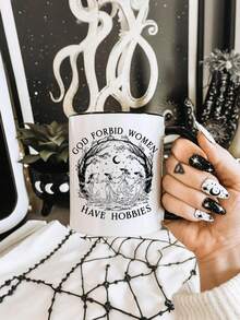 1pc 11oz God Forbid Women Have Hobbies Coffee Mug, Mug, Witch Mug, Mugs, Witchy Mug, Girl Power Mug, Spooky Mug,Christmas Coffee Cup, Reusable,Work Gag Coffee Mug,Thanksgiving, Christmas Decorations,Christmas Gift,Birthdays Gift,Holidays Gift,New Year Gift,Ideal For Hot & Cold Drinks, Room Decoration,Winter Drinkware, Thoughtful Present, Family Keepsake,Valentines Day Gifts,Wedding