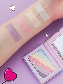 MISSLYN-PRETTY MERMAID RAINBOW HIGHLIGHTER, Shimmer, Pigment Rich & Silky Formula, Natural Glow, Illuminator Highlighter, Lightweight, Multi-Color Highliter, Lightweight, Professional Natural Glow Facial Highlighters - PRETTY MERMAID - 查看 4