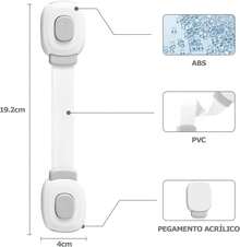 Dieses 6-teilige Türschloss-Set für Babys umfasst Schubladenschlösser, Schrankschlösser und Kühlschrankschlösser und ist für Kinder und Familien geeignet. - Grau - Übersicht 2