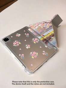 Sakura, Park & Malerei Muster kompatibel mit iPad Hülle, kompatibel mit iPad Air 4/5 (10,9"), kompatibel mit iPad 7/8/9 (10,2"), integrierter Apple Pencil Slot, passend für Tab S6 (10,4"), Tab A7 Lite (8,7"), Kindle (11. Generation, 2022), verstärkte Silikonecken, Auto Wake/Sleep, romantisches Herbst/Winter, Weihnachten, Valentinstag, Neujahrsgeschenk - Verschiedenfarbig - Übersicht 6