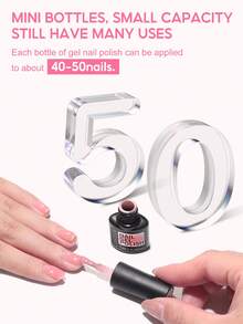 coscelia 26PCS Jelly Gel Polish Set, Ice Clear Pink Nude Brown Red Green Gel Nail Polish Transparent, Long Lasting For Women DIY Home Nail Art Salon Christmas Gifts